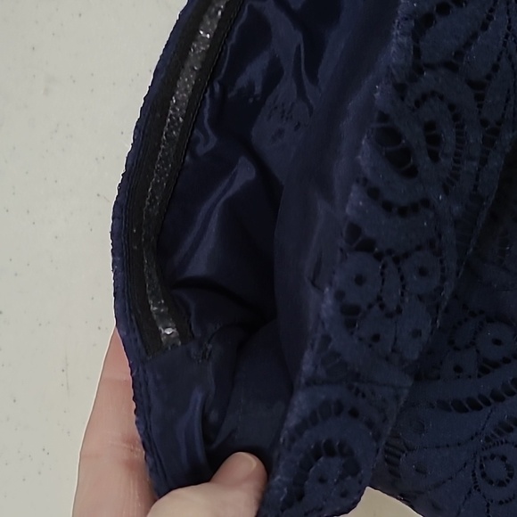 Trina Turk navy blue strapless cocktail dress size 8 - Picture 4 of 8